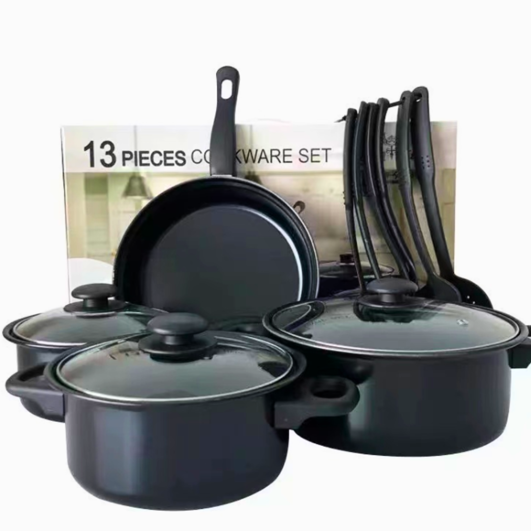 Set Antiadherente de Ollas Premium de 13 Piezas