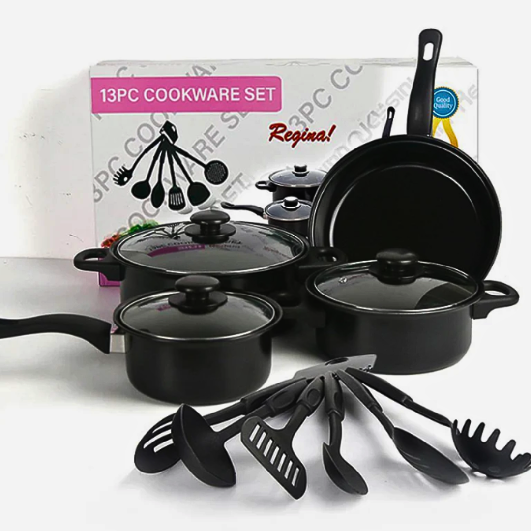 Set Antiadherente de Ollas Premium de 13 Piezas