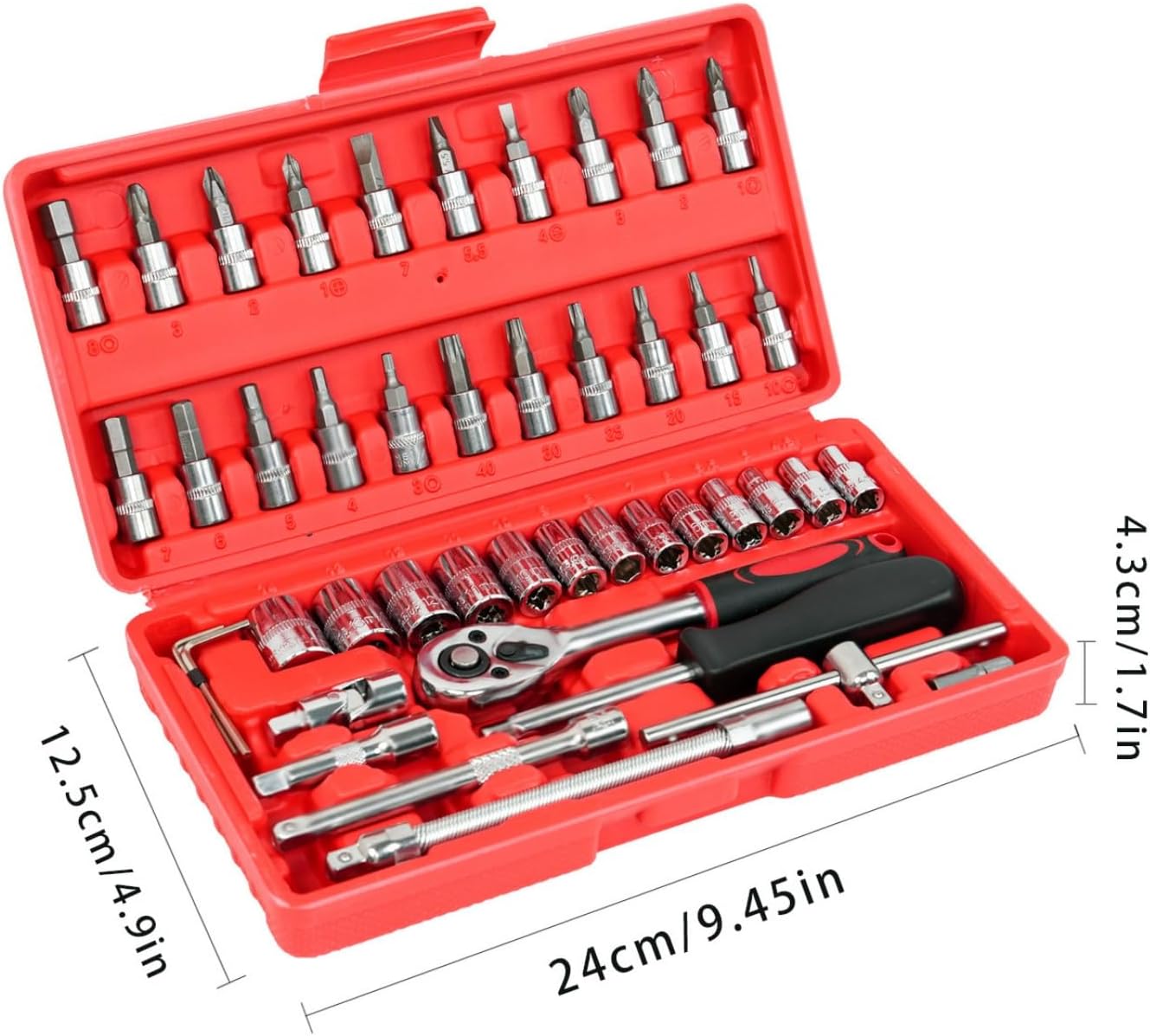 Kit de Herramientas Todo en Uno - 46 LLAVE DE 1/4