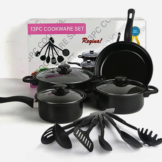 Set Antiadherente de Ollas Premium de 13 Piezas