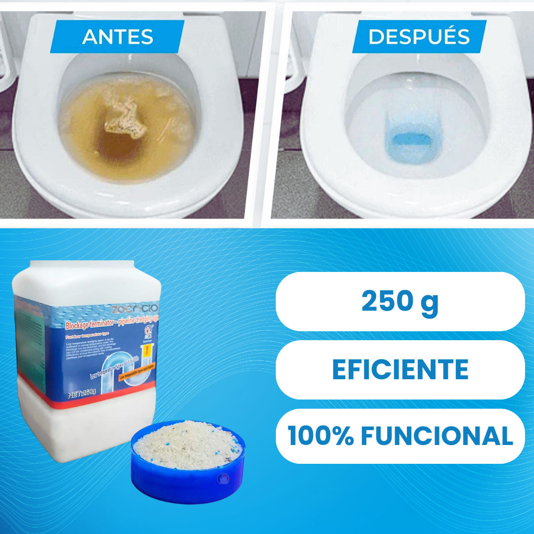 Polvo Super CLEANNER - Elimina obstrucciones y olores al instante 268 G