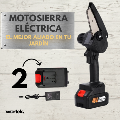 Motosierra Eléctrica Portátil con Batería 48V