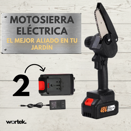 Motosierra Eléctrica Portátil con Batería 48V